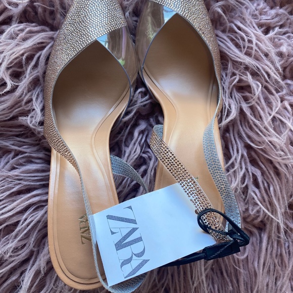 RHINESTONE SLINGBACK VINYL HEELS - Picture 8 of 12